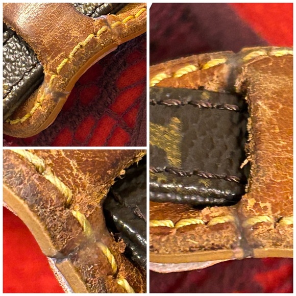 Authentic Louis Vuitton Vintage Canvas Monogram strap with Shoulder Pad - Picture 7 of 11